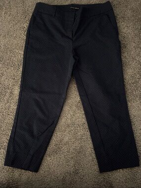 Hilary Radley Black Skinny Pants with White Microdots